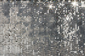 Silver mosaic with light spots and stars