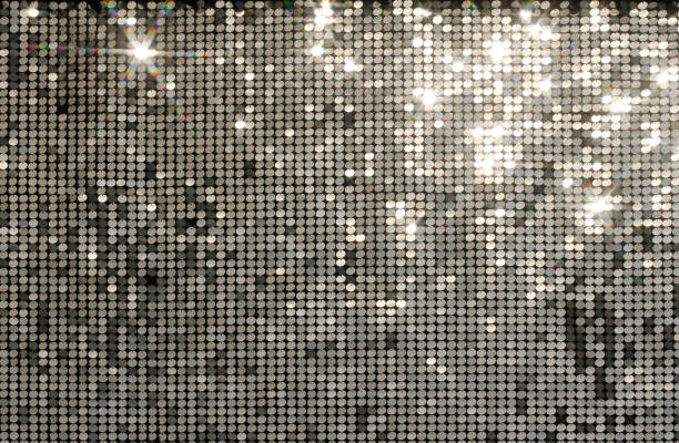 istock Silver mosaic with light spots and stars 860247574