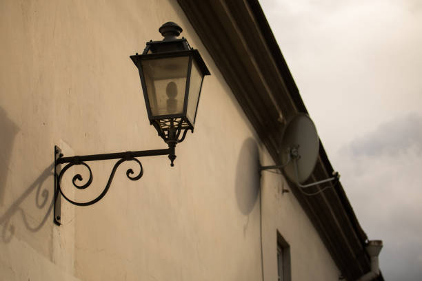 istock Decorative lantern on the wall in Uzupis 860255200