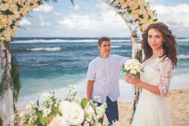 istock wedding couple just married 860275000