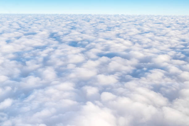 istock Blue sky and Cloud Top view from airplane window,Nature background 860313582