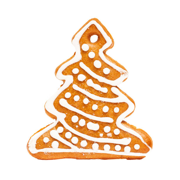 istock Christmas Cookie Isolated on White Background. Gingerbread Xmas Tree Cookie 860318690