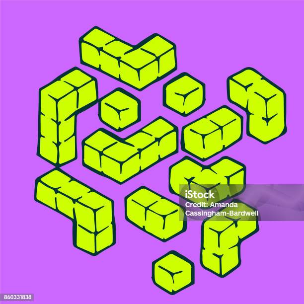 Floating Block Sign Floating Blocks Stock Illustration - Download Image Now - Architecture ...