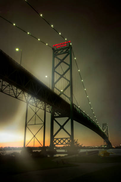 istock Ambassador Bridge - Windsor-Detroit 860340794