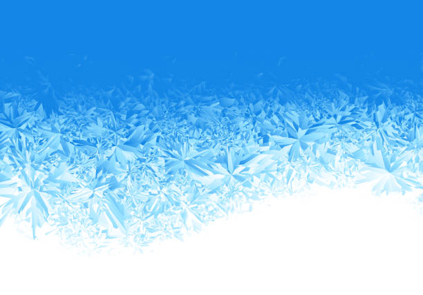 eis, gefrostet-hintergrund - crystals of frost stock-grafiken, -clipart, -cartoons und -symbole