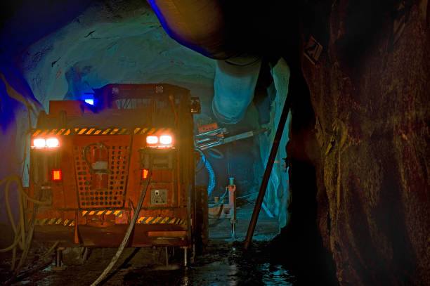 istock Underground Jumbo, a jumbo is a machine that drills in different directions. 860348274