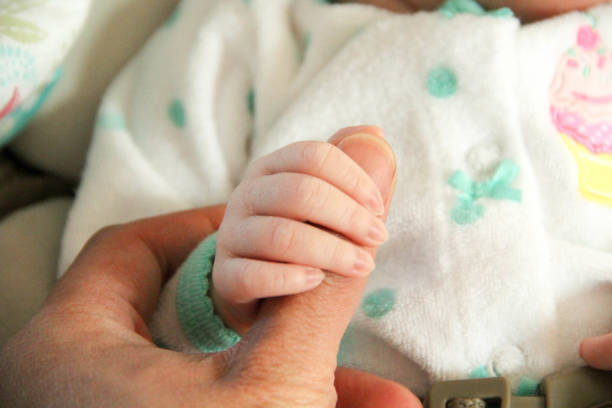 istock Baby and Father`s Hands 860348284