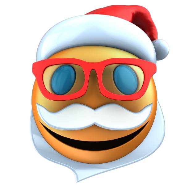 istock 3d orange emoticon smile with christmas hat 860366384