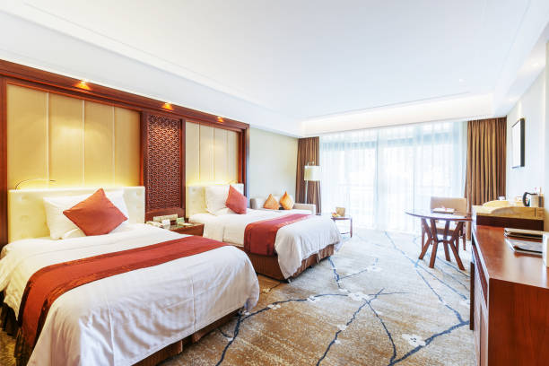 istock interior of modern twin bed room 860367350