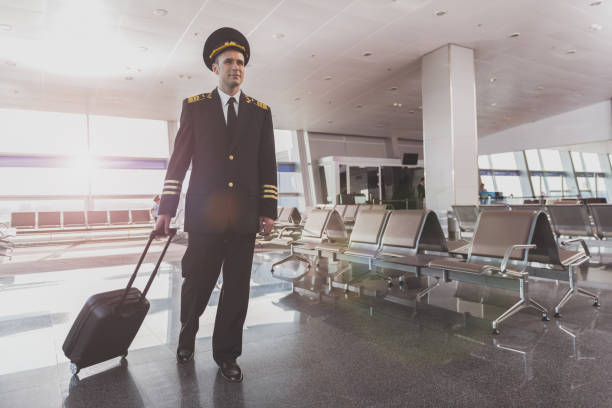 istock Adult airman returning from flight 860381006