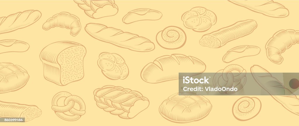 Fond De Boulangerie Alimentation Point Pain Baguette Pains Vecteurs libres  de droits et plus d'images vectorielles de Aliment - iStock