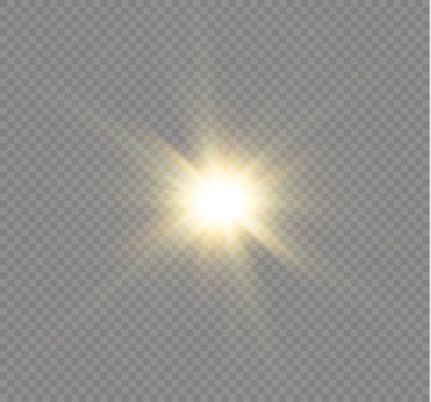 star on a transparent background,light effect,vector illustration. burst with sparkles star on a transparent background,light effect,vector illustration. burst with sparkles.Sun.Special effect isolated on transparent background.spark sun sparkle stock illustrations