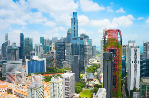 istock Singapore Downtown skyline. Business architecture 860403368