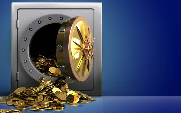 istock 3d golden coins over blue 860406972