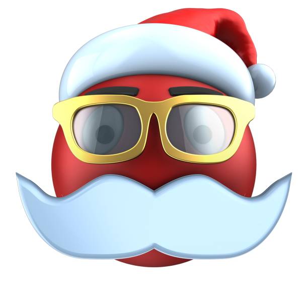 istock 3d red emoticon smile with christmas hat 860414106