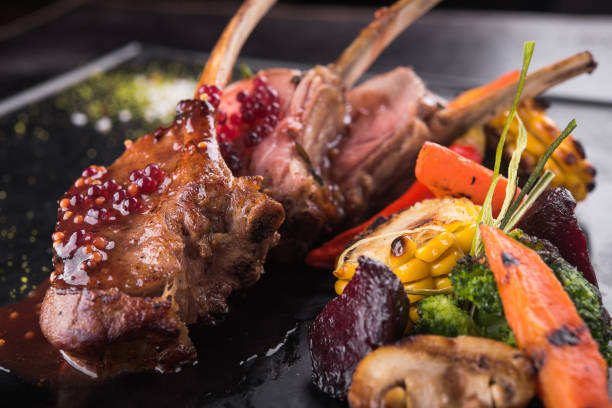 istock roasted rack of lamb with spice 860414414