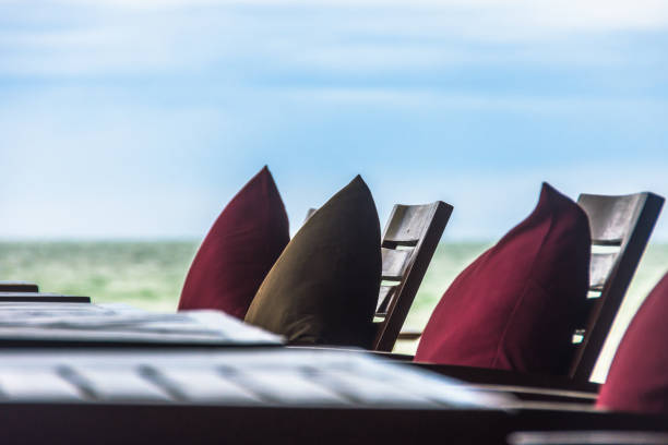 istock Vacation in tropical countries. Beach chairs  on the beach 860417238