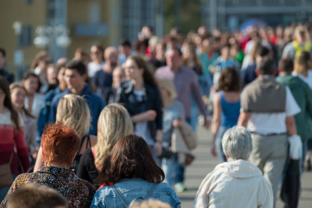 istock Crowd of people on the street. 860431934