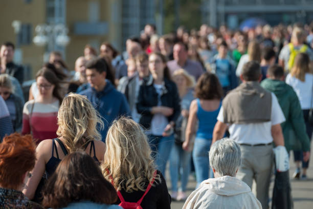 istock Crowd of people on the street. 860432038