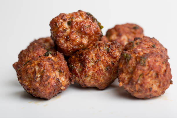 istock Details of fresh fried meatballs 860444018