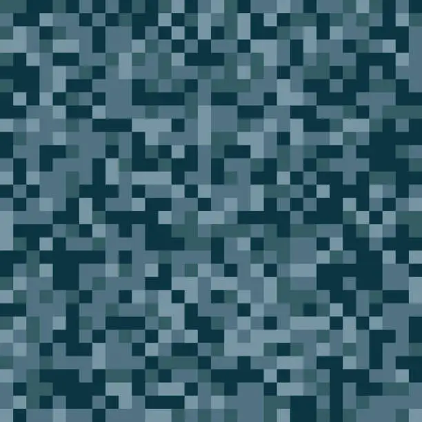 Vector illustration of Trendy Seamless digital pixel camouflage pattern