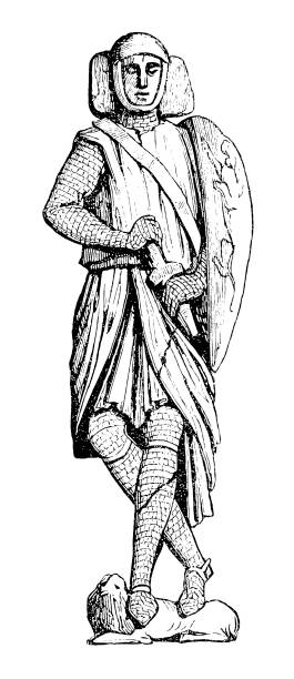 Effigy Of William Marshal Illustration of a Effigy Of William Marshal earl of pembroke stock illustrations