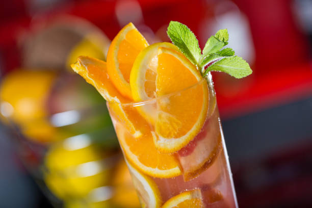 istock Fresh cocktail juice made of oranges 860455072