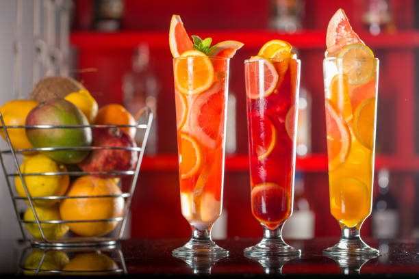 istock Fresh cocktail juice made of oranges 860455170