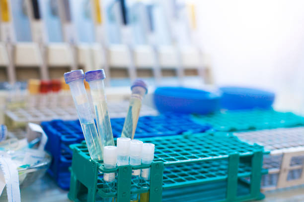 istock Close-up of samples in test tubes 860456124
