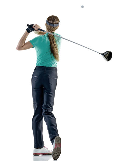 istock woman golfer golfing isolated 860459644