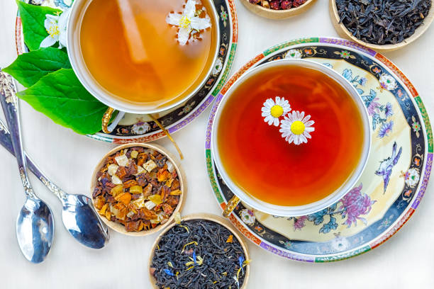 istock tea, fruit tea, Cup of tea, various kinds of tea, tea on the table 860460056