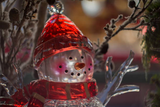 istock A snowman made of glass 860460396