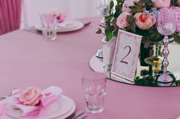 istock Numbering tables at the wedding 860463086