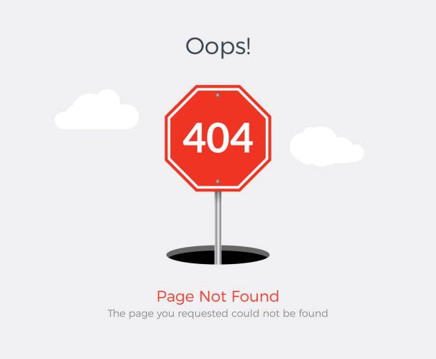 illustrations, cliparts, dessins animés et icônes de modèle de page d’erreur 404 pour site web. design plat alerte 404 - sign oops error message failure