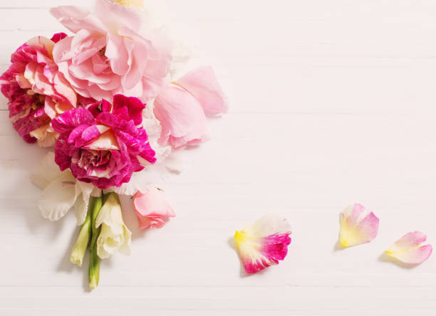 istock flowers in waffle cone on wooden background 860464064