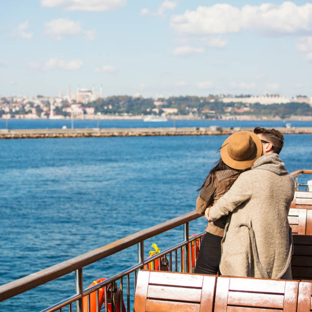 istock Romantic couple on Istanbul Ferry 860475478