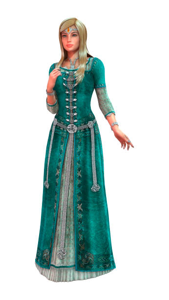 istock 3D rendering fairy tale princess on white 860475572