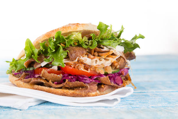 istock Close up of kebab sandwich 860488658