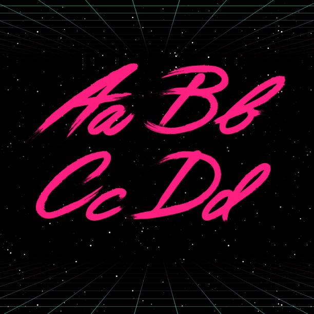 80s Retro Futuristic Brush Stroke font