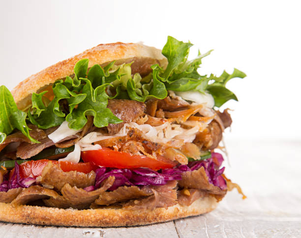 istock Close up of kebab sandwich 860491016