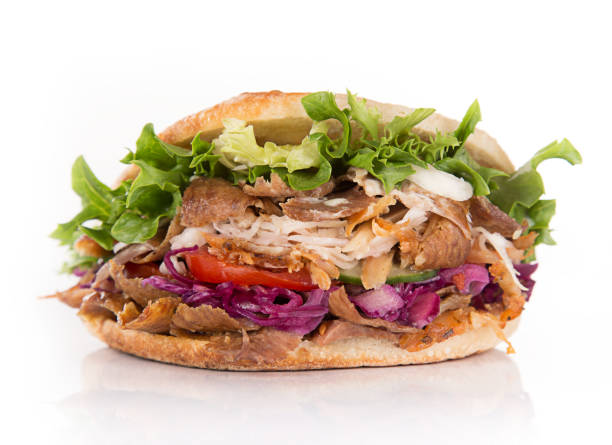 istock Close up of kebab sandwich 860491188