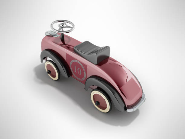istock Machine pusher for children 3-6 years old red perspective back 3d render on white background 860494894