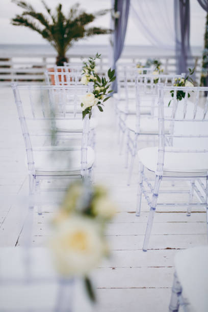 istock Decoration of chairs at the wedding 860499120