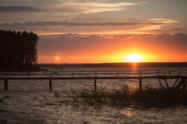 istock Wooden pier at sunset 860500604