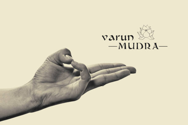 istock Varun mudra black and white. 860504696