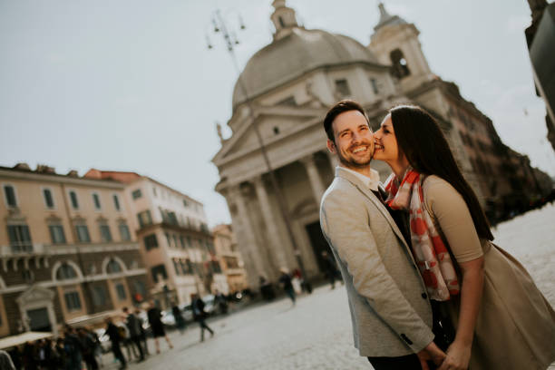 istock Loving couple in Rome , Italy 860507452