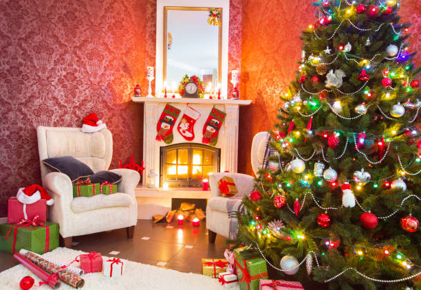 istock Christmas tree with gifts 860511928