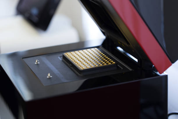 istock Equipment for analyze samples for the separation of DNA fragments in Laboratory. 860513038