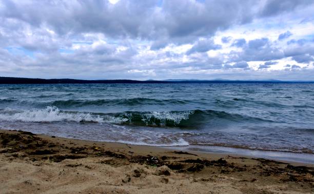 istock evening lake in cloudy weather 860513326