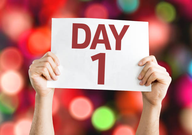 Day 1 Day 1 sign day 1 stock pictures, royalty-free photos & images